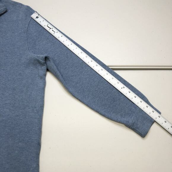 Polo Ralph Lauren Sweater Men's XL Baby Blue Knit Cotton 1/4 Zip Classic Pony - Picture 4 of 7